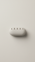 Organisateur de câbles silicone soft-touch pierre claire